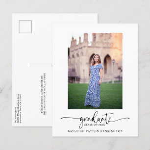 Modern Elegant Script Studenten-meddelande Vykort