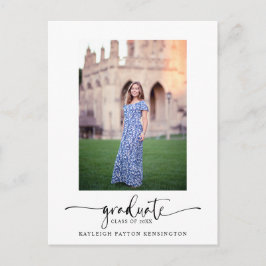 Modern Elegant Script Studenten-meddelande Vykort