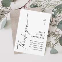 Modern Elegant Script White Baptism