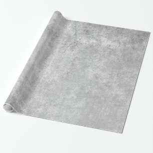 Modern Elegant Shiny Metallic Silver Grått Strukt Presentpapper