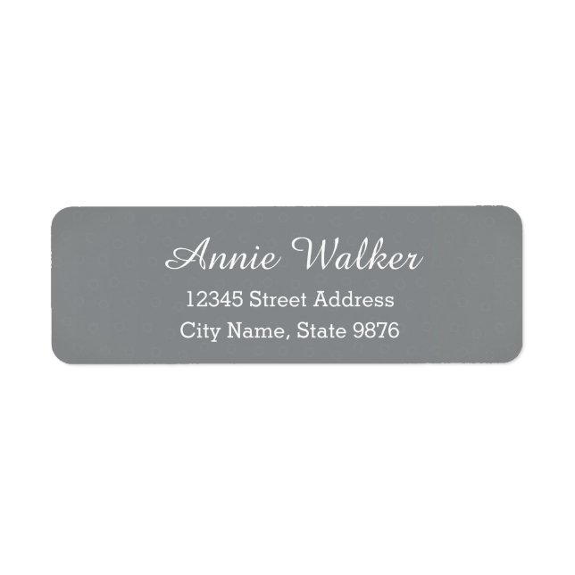 Modern - Elegant Silver - adressetikett för retura Returadress Etikett (Framsidan)