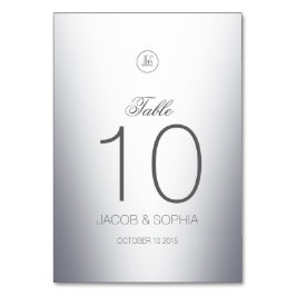Modern Elegant Silver Bordsnummer