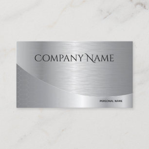 Modern Elegant Silver Corporate Affärskort Visitkort
