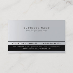 Modern Elegant Silver Namnteckning UV Matte Luxe Visitkort