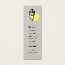 Modern Elegant Silvery Bible Verse Bookmark Litet Visitkort