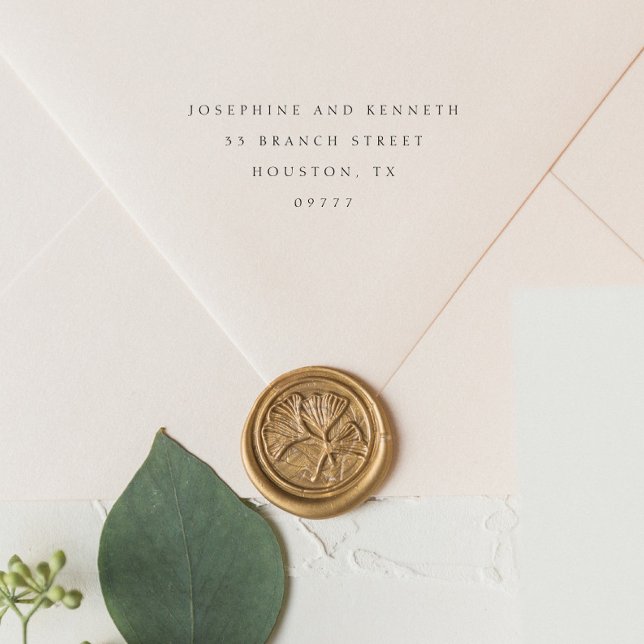 Modern Elegant Simple Bröllop Självfärgande Stämpel (Skapare uppladdad)