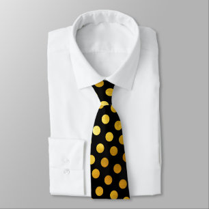Modern Elegant Simple Classy Black Guld Polka dots Slips