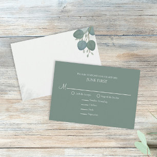 Modern Elegant Simple Eucalyptus Greenery OSA Kort