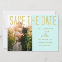 Modern Elegant Simple Mint Turcos Photo Bröllop