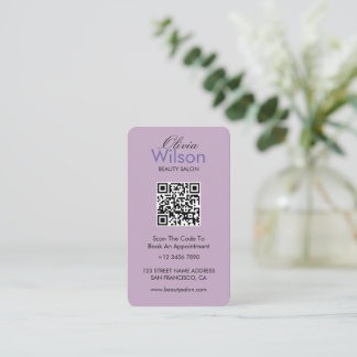 Modern Elegant skönhetssalong personlig QR-kod Visitkort
