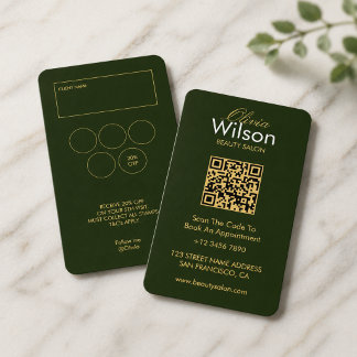 Modern Elegant skönhetssalong personlig QR-kod Visitkort