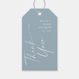 Modern Elegant Skrift Baby Shower Tackkort Presentetikett