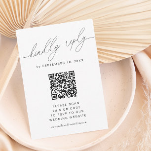 Modern Elegant Skrift Med QR-kod OSA Kort