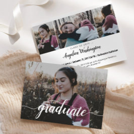 Modern Elegant-skript Foto High School Studenten Meddelande