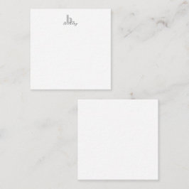 Modern Elegant-skript i Monogram Anteckningskort