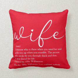 Modern Elegant Skript Personlig Definition för Hus Kudde