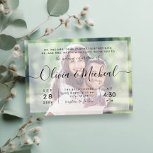 Modern elegant-skriptfoto bröllop