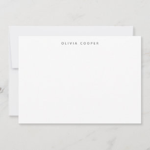 Modern Elegant Smokey Grått Personal Stationery Anteckningskort