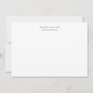 Modern Elegant Smokey Grått Personal Stationery Anteckningskort