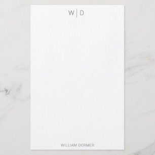 Modern Elegant Smokey Grått Personal Stationery Brevpapper