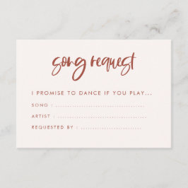 Modern elegant snö rosa bröllop Sång Tilläggskort