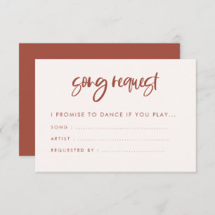 Modern elegant snö rosa bröllop Sång Tilläggskort