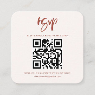 Modern elegant snö rosa QR-OSA för QR-kod Tilläggskort