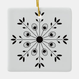 Modern Elegant Snowflake Christmas Julgransprydnad Keramik