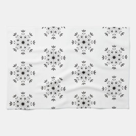 Modern Elegant Snowflake Christmas Simple Kökshandduk
