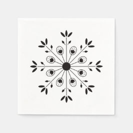Modern Elegant Snowflake-jul Pappersservett