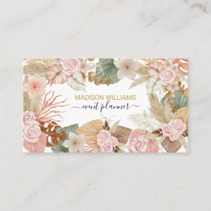 Modern Elegant Snyggt Boho Botanical Blommigt Visitkort