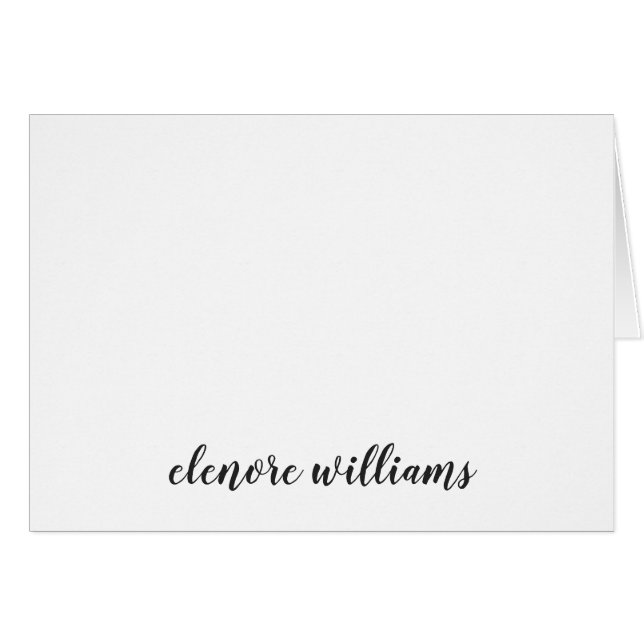 Modern Elegant Snyggt Enkel grundläggande svart sk OBS Kort (Framsidan Horizontal)