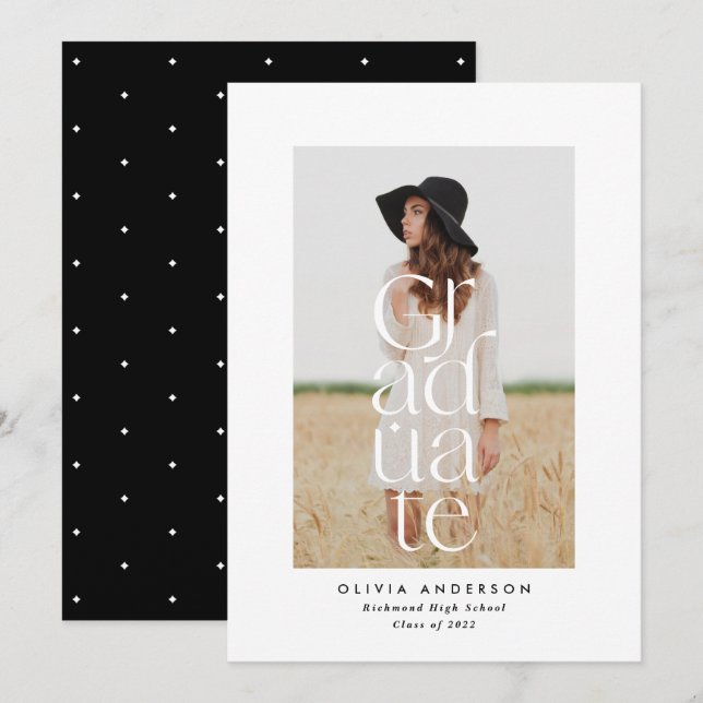 Modern elegant snyggt med fetstil meddelande (Fram/baksida)