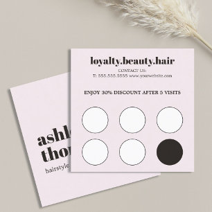 Modern Elegant Snyggt Ro White Hair Salon Lojalitetskort