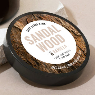 Modern Elegant Soap Spa-produktetikett med foto Runt Klistermärke