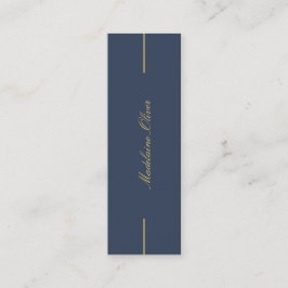 Modern Elegant Solicitor Professionell Blue Gult Mini Visitkort