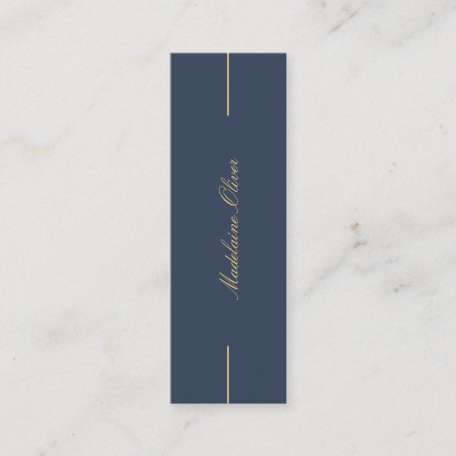 Modern Elegant Solicitor Professionell Blue Gult Mini Visitkort (Framsida)