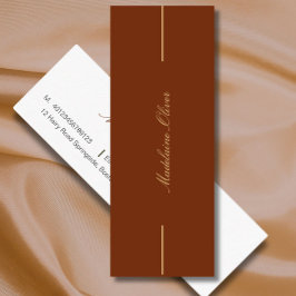 Modern Elegant Solicitor Professionell Brown Mini Visitkort