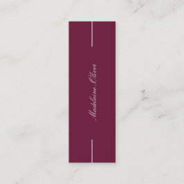 Modern Elegant Solicitor Professionell Burgundy Mini Visitkort