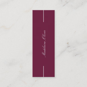 Modern Elegant Solicitor Professionell Burgundy Mini Visitkort