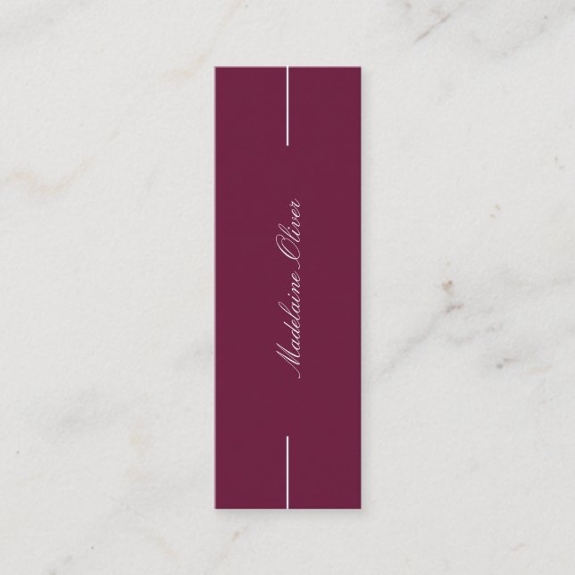 Modern Elegant Solicitor Professionell Burgundy Mini Visitkort (Framsida)