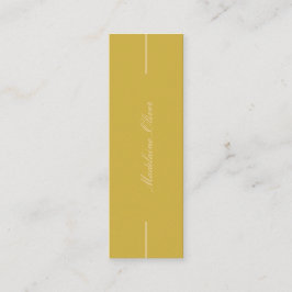 Modern Elegant Solicitor Professionell Mustard Mini Visitkort