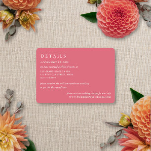 Modern Elegant Sommarmässa Höst Bröllop Floral Blu Tilläggskort