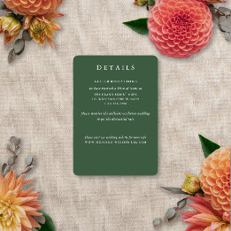 Modern Elegant Sommarnuptiehöst Floral Blur Tilläggskort
