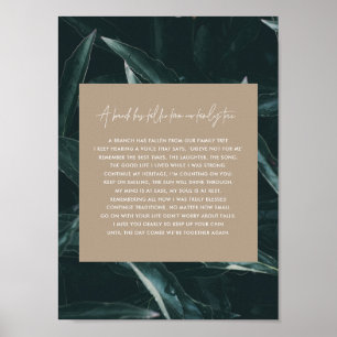 Modern elegant sorg minnesdikt poster