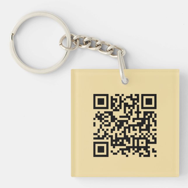 Modern Elegant Square enkelsidig QR-kod för Guld (Framsidan)