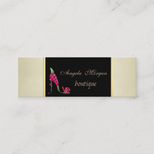 Modern Elegant Stilfull Blommig - Höga Klackar Mini Visitkort