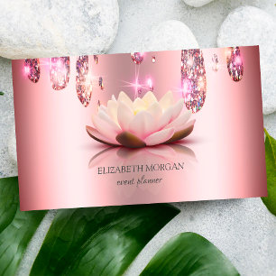 Modern Elegant Stilfull Lotus,Droppe Visitkort