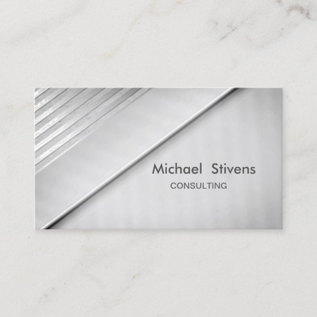 Modern Elegant Stilfull Professionell,Silver Visitkort (Framsida)