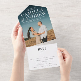 Modern Elegant Stilfull RSVP Bröllop